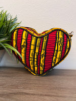 Diva Kente Heart Shaped Crossbody Bag - Image 1
