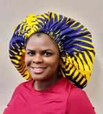 Duma Mbili XL Silk Lined African Print Bonnet - Image 4