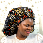 Duma Mbili 2XL Kente Silk Lined African Print Bonnet - Image 3