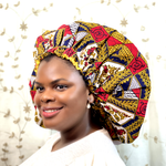 Duma Mbili 2XL Kente Silk Lined African Print Bonnet - Image 4