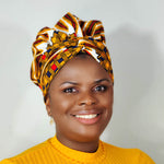 Duma Mbili African Print Bonnet wrap - Image 4
