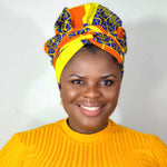 Duma Mbili African Print Bonnet wrap - Image 2
