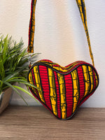 Diva Kente Heart Shaped Crossbody Bag - Image 2