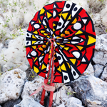 Zakia African Print Folding Hand Fan - Image 1