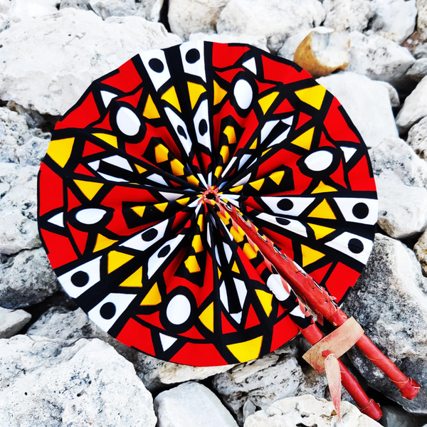 Zakia African Print Folding Hand Fan