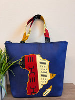 Denim African Map Tote Bag - Image 1