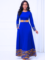 Dashiki Formal Long Sleeved Maxi Dress - Image 1