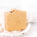 Lemon + Honey + Poppy Seed Handmade Tallow and Goat Milk Soap Bar - Image 1