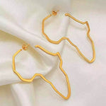 African Map Outline Drop Earrings - Image 1