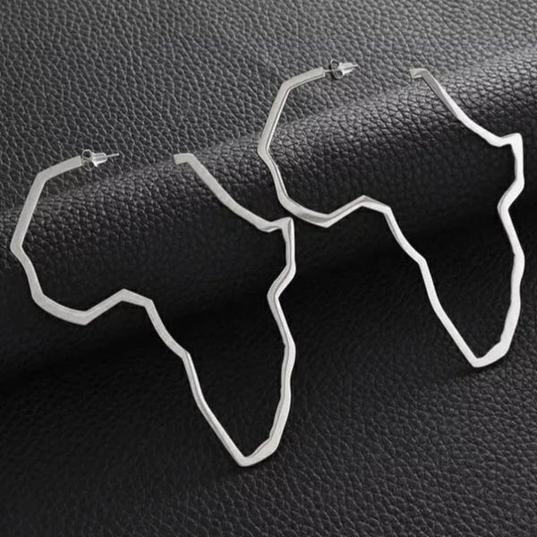 African Map Outline Drop Earrings