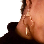 African Map Outline Drop Earrings - Image 3