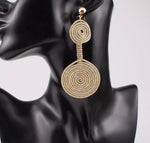 Spiral Wire Wrapping Double Circle Drop Earrings Earrings - Image 1