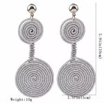 Spiral Wire Wrapping Double Circle Drop Earrings Earrings - Image 5