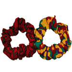 African Print Hair Scrunchies - Image 1