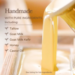 Pure Tallow + Honey Fragrance Free Handmade Tallow and Goat Milk Soap Bar - Image 6