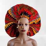 Duma Mbili XL Silk Lined African Print Bonnet - Image 3