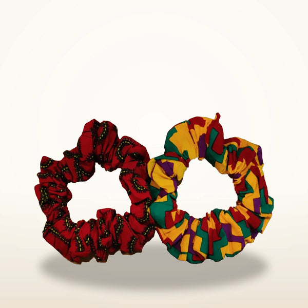 African Print Hair Scrunchies