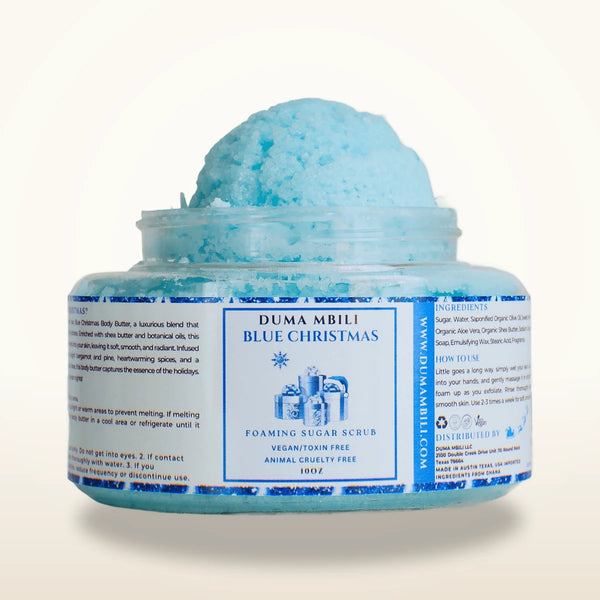 Blue Christmas Foaming Sugar Scrub