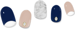 Lauren B. Beauty Navy & Nude Marble Gel Nail Wrap - Salon Quality - Image 2