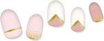 Lauren B. Beauty Pink & Gold Geometric Gel Nail Wrap - Color Changing - Image 4