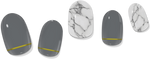 Grey & Gold Marble Gel Nail Wrap - Image 2