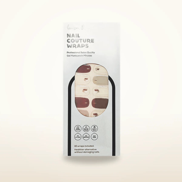 Milky Beige Abstract Gel Nail Wrap