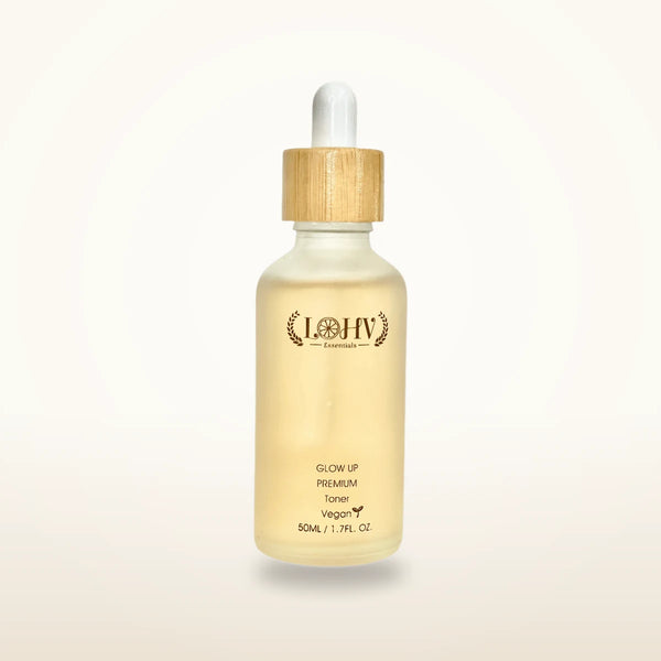 PREMIUM 100% VEGAN GLOW UP Toner Serum With Hyaluronic Acid + Niacinamide + Camellia Leaf + Vitamin E + Rose Water