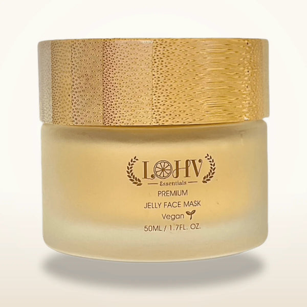 PREMIUM 100% VEGAN Rejuvenating JELLY FACE MASK With Retinol + Turmeric + Aloe Vera + Lactic acid + Rosemary Leaf